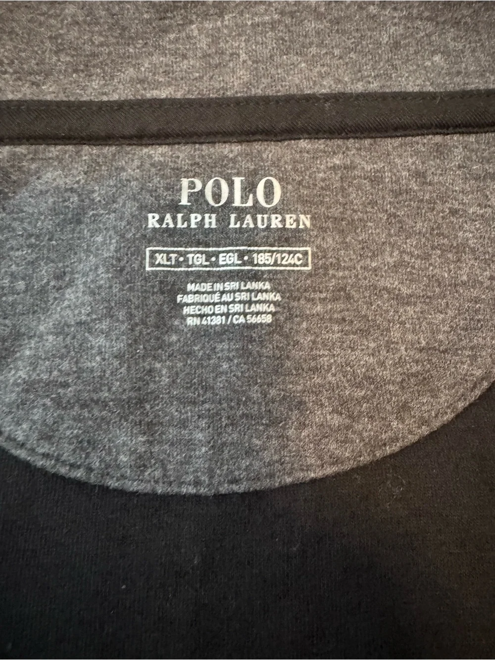 Polo Ralph Lauren Black Quarter-Zip Pullover Size XLT